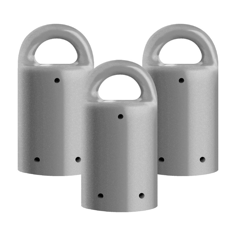 MagnetPal 3 pack Heavy-Duty Neodymium Anti-Rust Magnet, Best for Magnetic Stud Finder / Key Organizer / Indoor and Outdoor Multi Uses, Gray with Key Ring (SP-MPM3GY) - Image 1